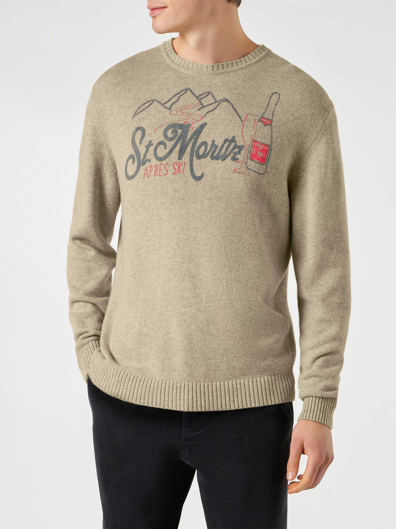 Man sweater with St. Moritz print