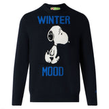 Maglione da uomo blu stampa Winter Mood Snoopy | SNOOPY - EDIZIONE SPECIALE PEANUTS™