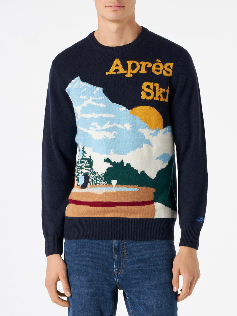 Man sweater with postcard