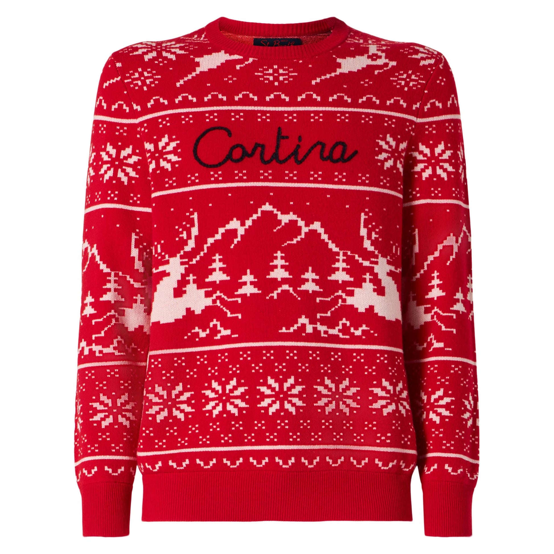 Man sweater Norwegian style with Cortina embroidery - MC2 Saint Barth
