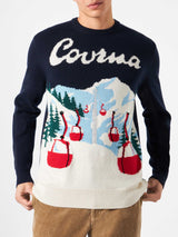 Maglia da uomo con cartolina di Courmayeur