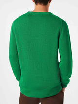 Maglione verde da uomo con stampa Infedele