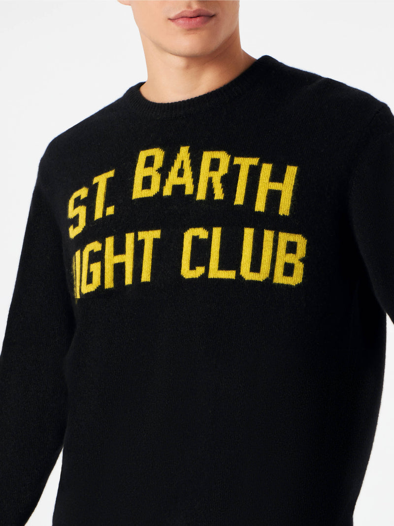 Man sweater with St. Barth Night Club print