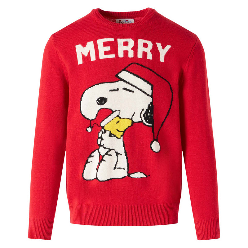 Maglia da uomo rossa con stampa Snoopy | SNOOPY - EDIZIONE SPECIALE PEANUTS™