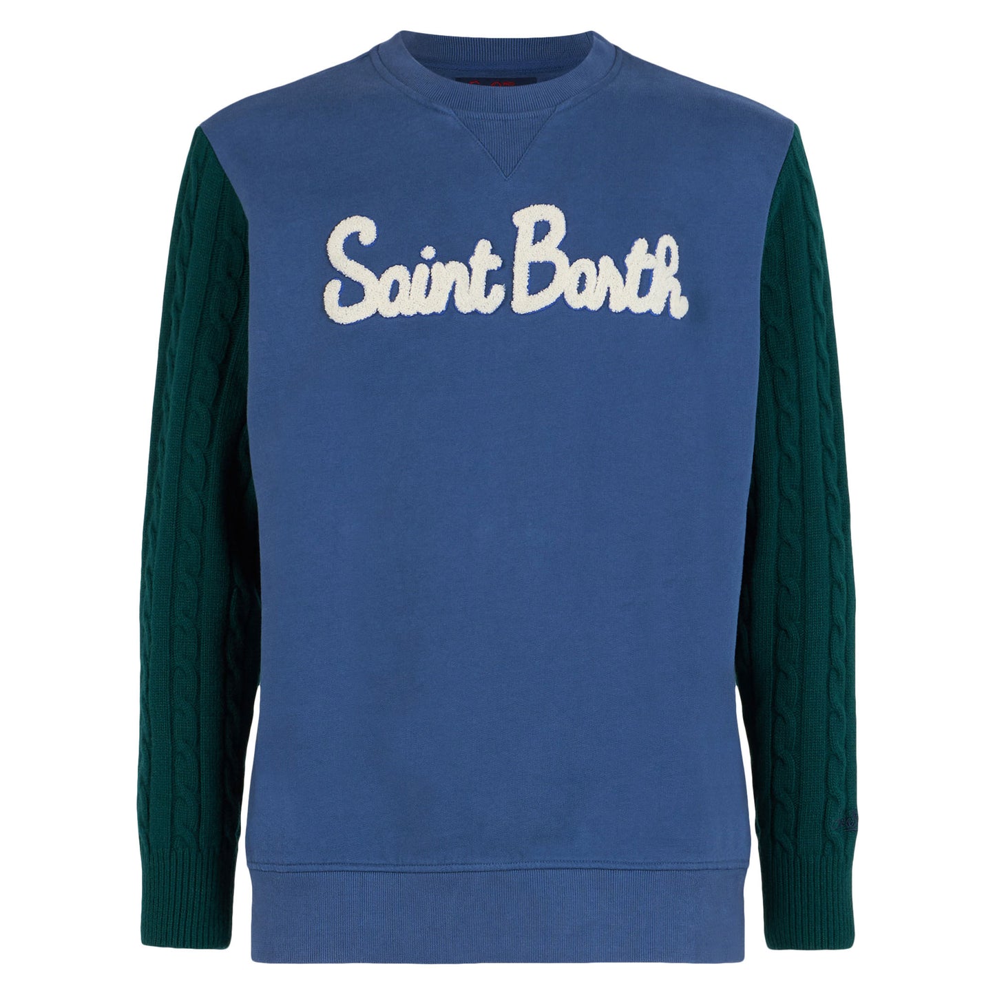 Man sweatshirt with knitted sleeves - MC2 Saint Barth