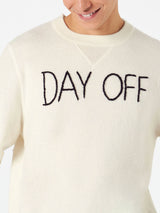 Maglione da uomo girocollo in maglia con ricamo Day Off