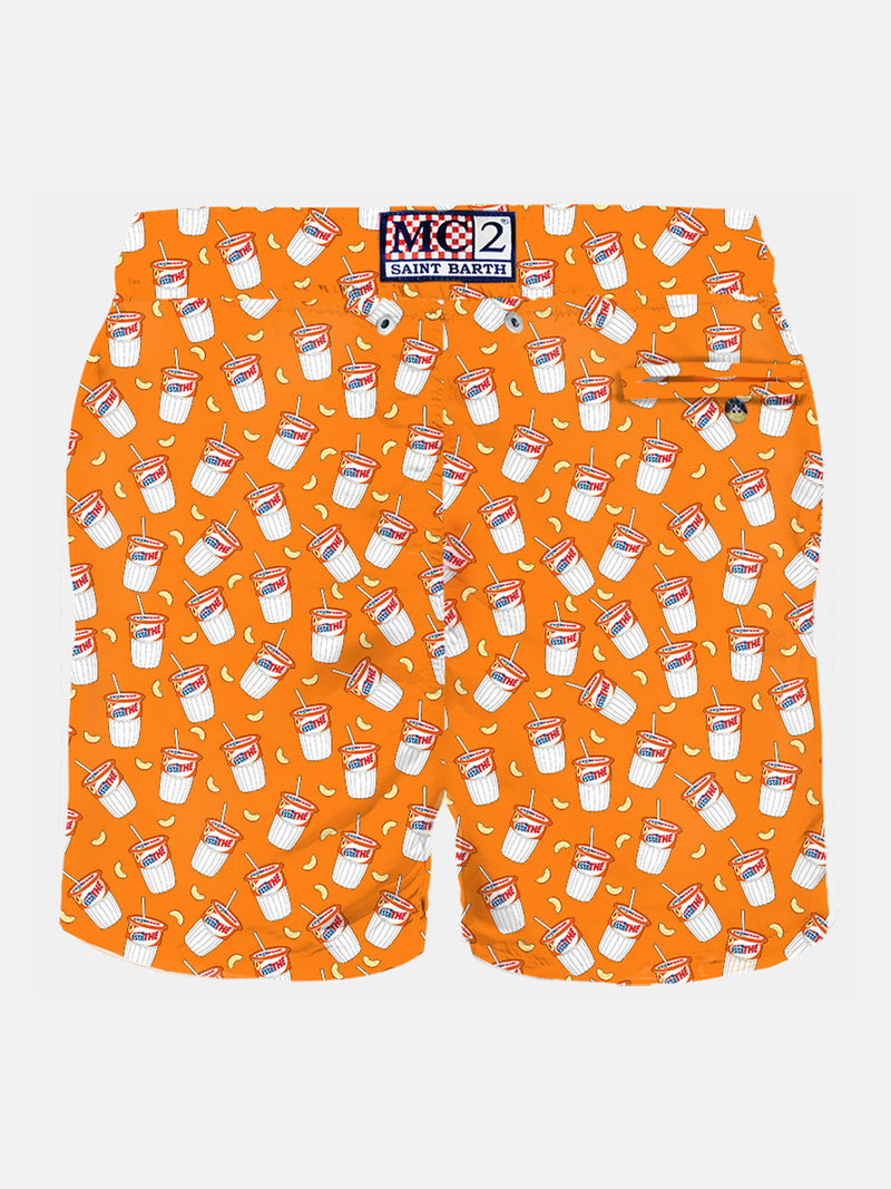 Herren-Badeshorts aus leichtem Stoff mit Estathé-Print | ESTATHé® SONDEREDITION