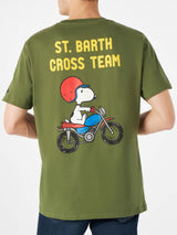 T-shirt da uomo verde con stampa Snoopy | EDIZIONE SPECIALE PEANUTS™