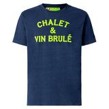 T-Shirt Herren Chalet &amp; Vin Brulé neongelber Aufdruck