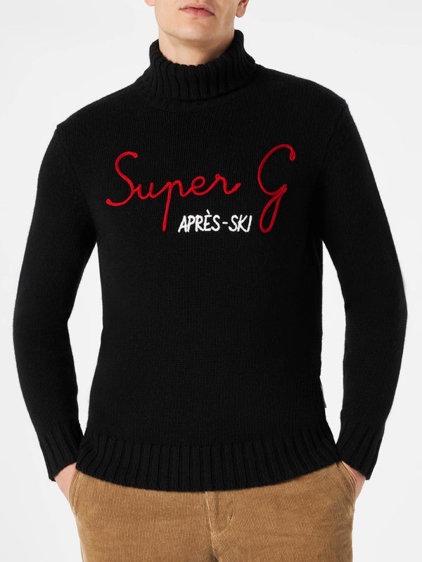 Hochgeschlossener Herrenpullover mit Super-G-Stickerei | SUPER G SONDEREDITION