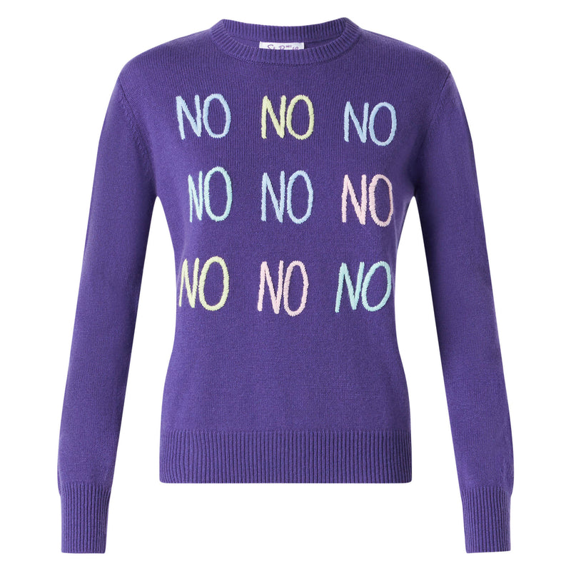 Maglione da donna con ricamo NO NO NO