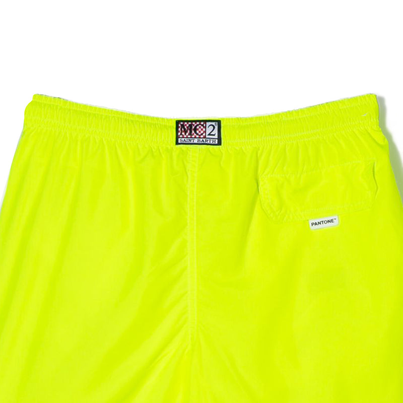 Neongelbe Badeshorts für Jungen | PANTONE® SONDERAUSGABE