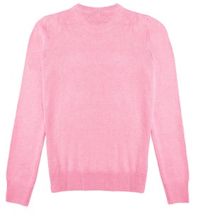 Maglione rosa da donna ricamo All you need is love