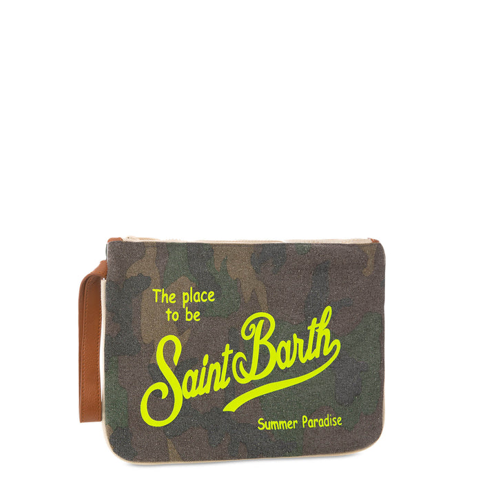 Parisienne-Canvas-Pochette mit Tarnmuster