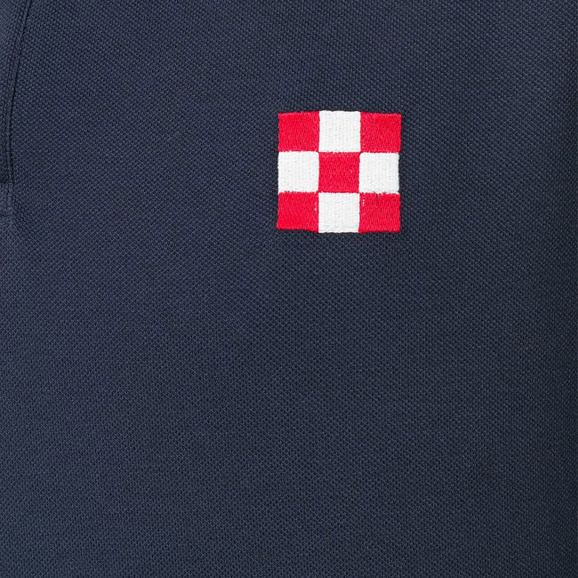 Front embroidery and back print kid's piquet polo - MC2 Saint Barth