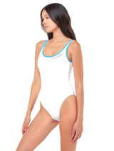 One piece swimsuit with Santa embroidery