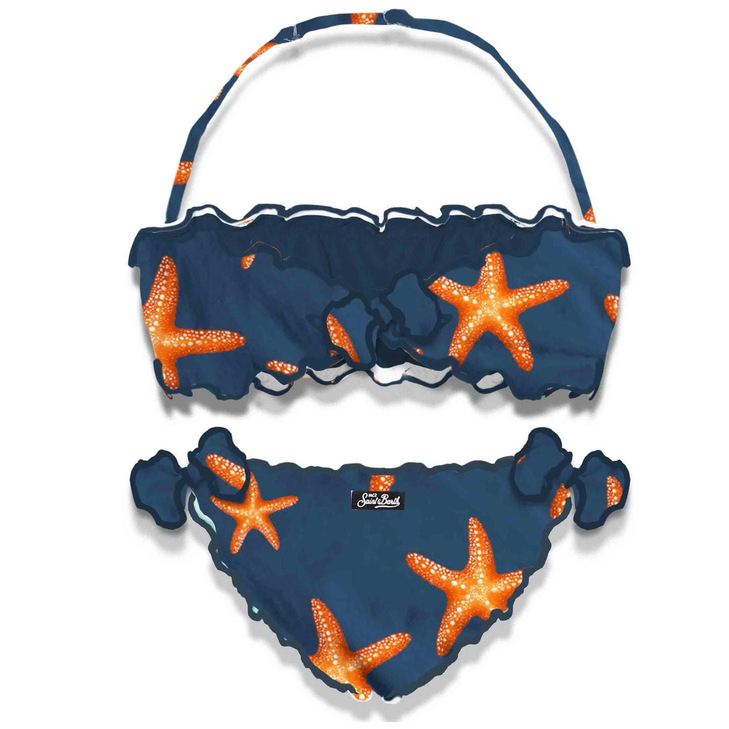 Girl bandeau bikini with starfish print - MC2 Saint Barth
