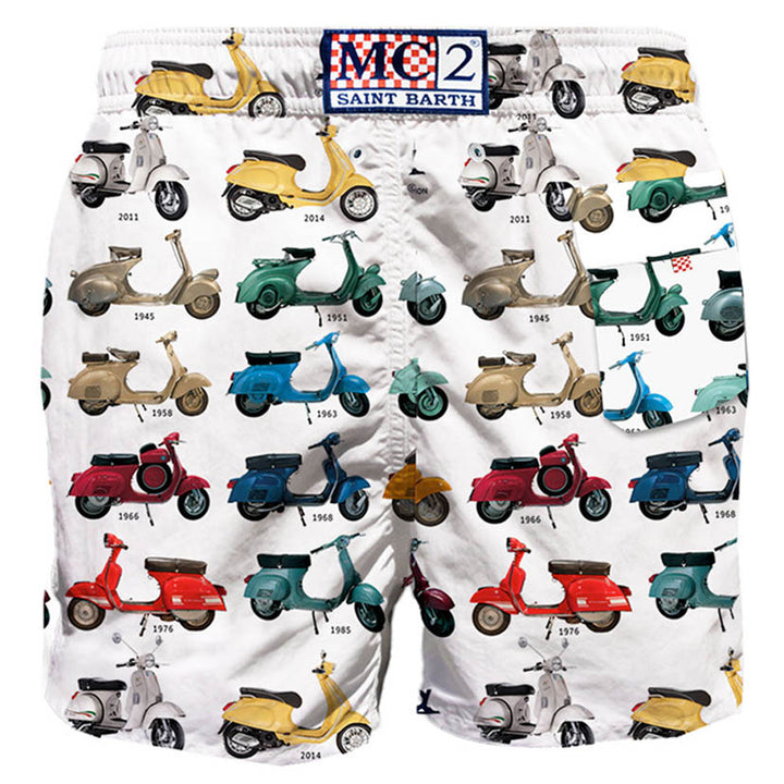 Klassische Herren-Badeshorts mit Vespa®-Aufdruck | VESPA® SONDEREDITION