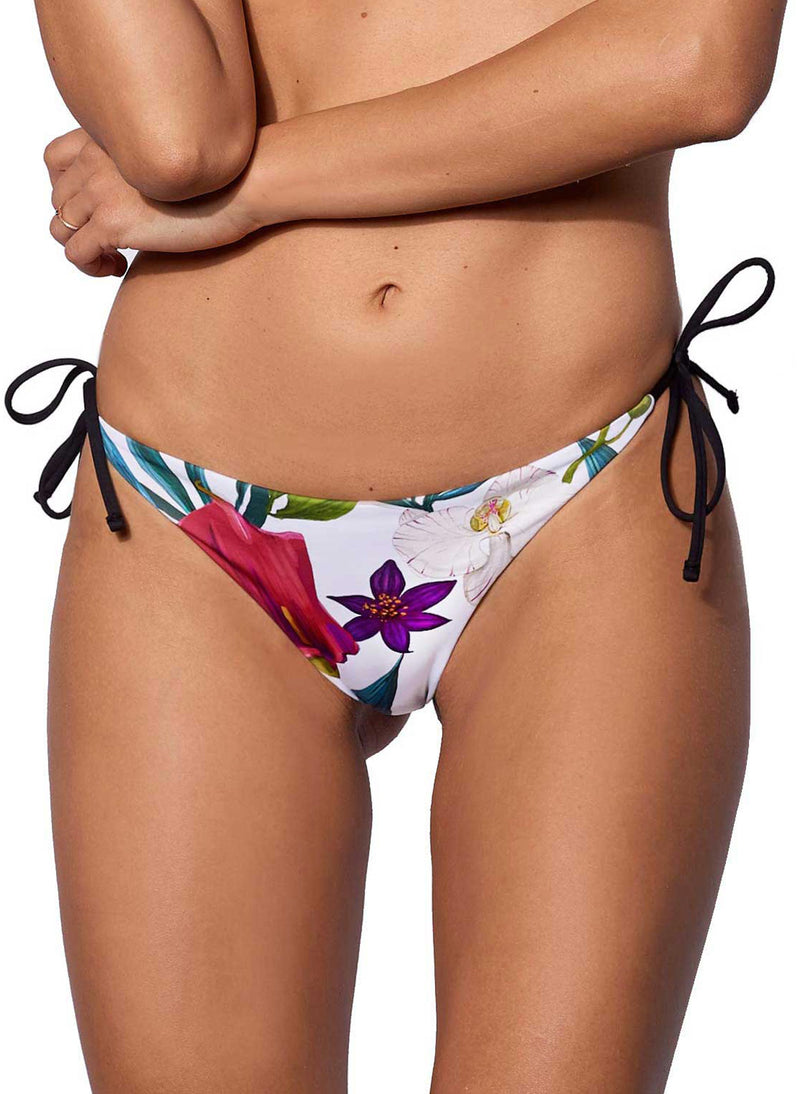 Tropical print swim briefs