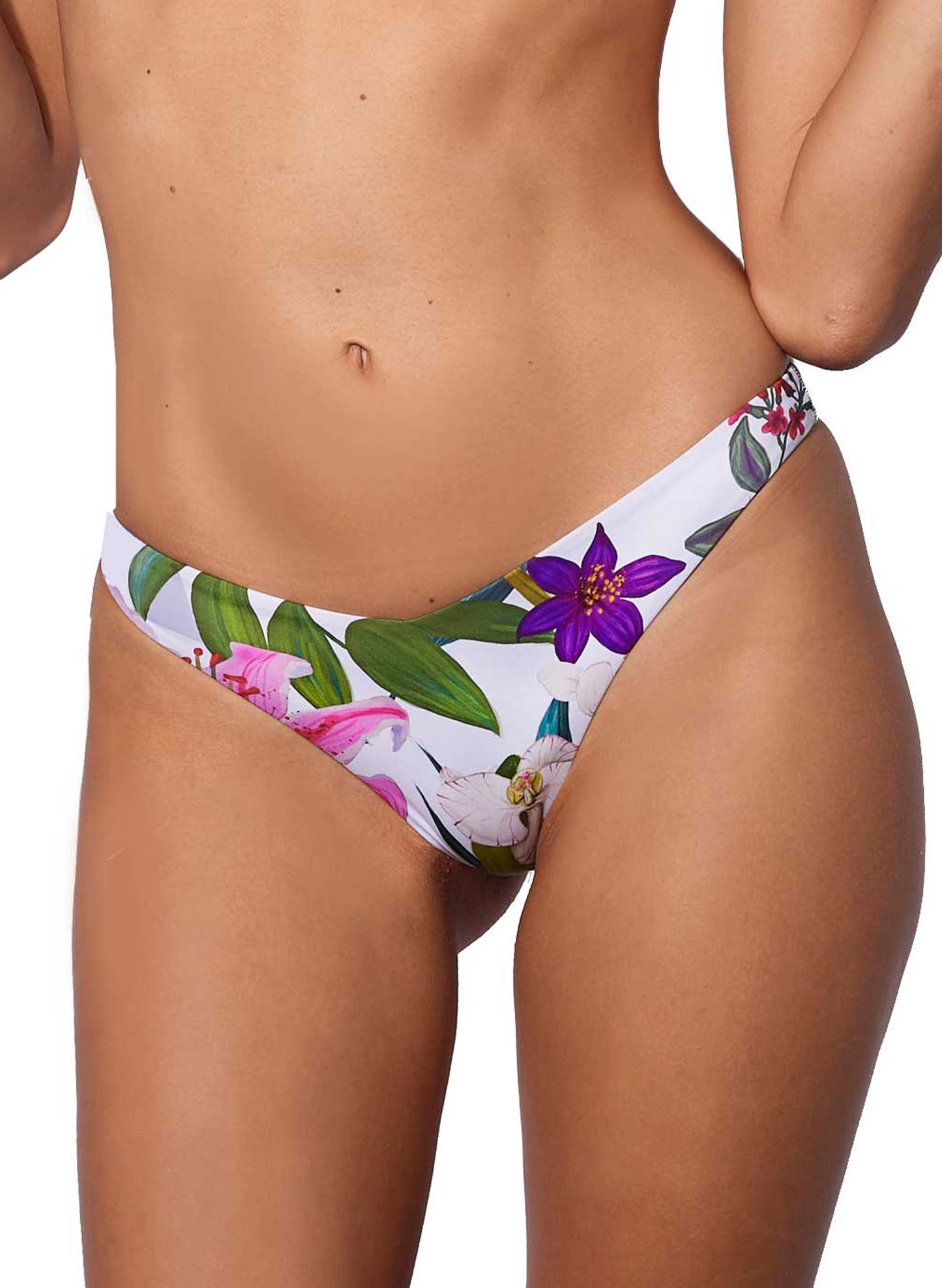 Flower print cheeky swim briefs - MC2 Saint Barth