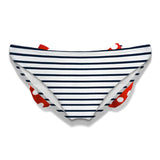 Girl swim briefs with polka dot bow