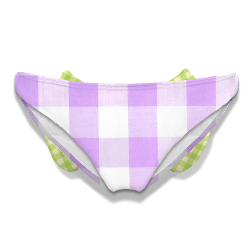 Mädchen-Badehose mit Gingham-Schleife