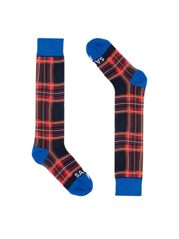 Lange Herrensocken mit Tartan-Print