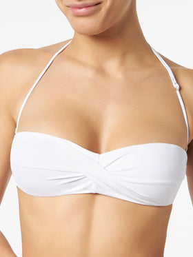 Bikini da donna a fascia bianco 