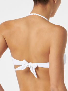 Top a fascia bianco da donna