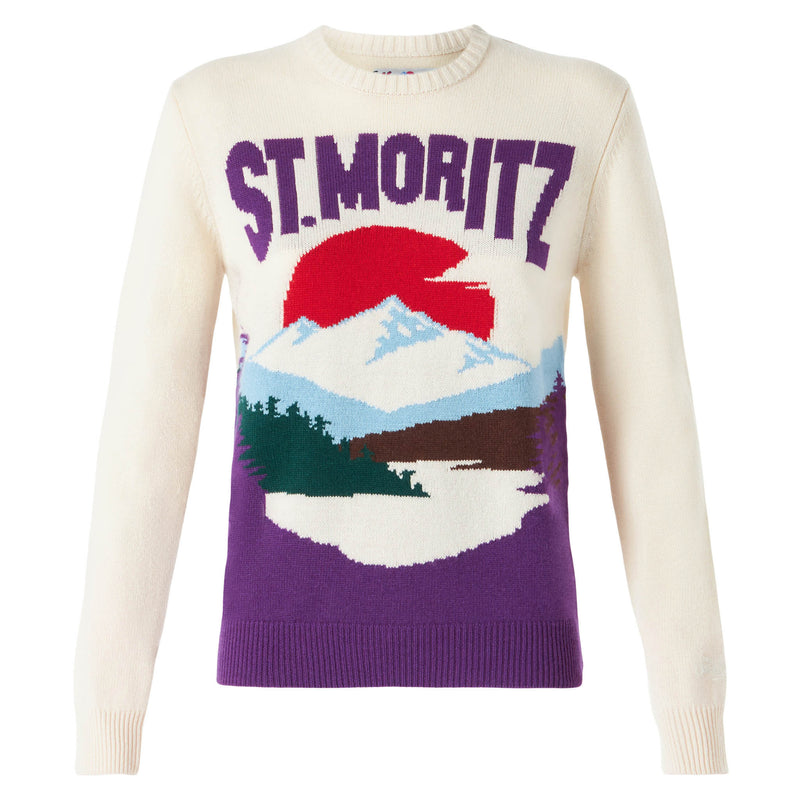 Maglia da donna girocollo con St.Moritz