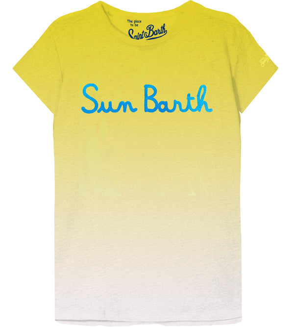 T-Shirt mit Sun Barth-Stickerei