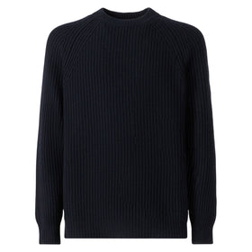 Ribbed blue sweater