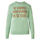 Maglia da donna verde con stampa jacquard | EDIZIONE SPECIALE DI NIKI DJ