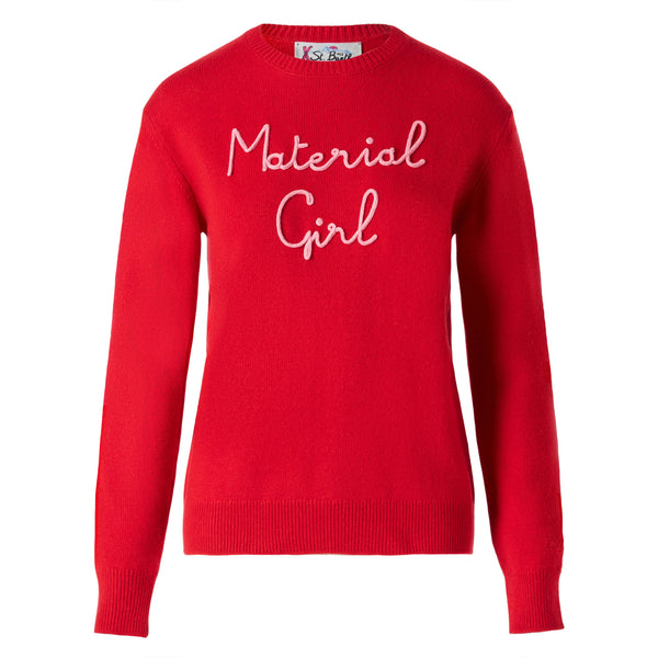 Woman sweater with Material girl embroidery | NIKI DJ SPECIAL EDITION