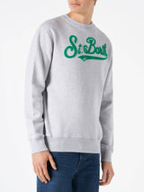 Herren-Sweatshirt mit Rundhalsausschnitt und Frottee-Logo