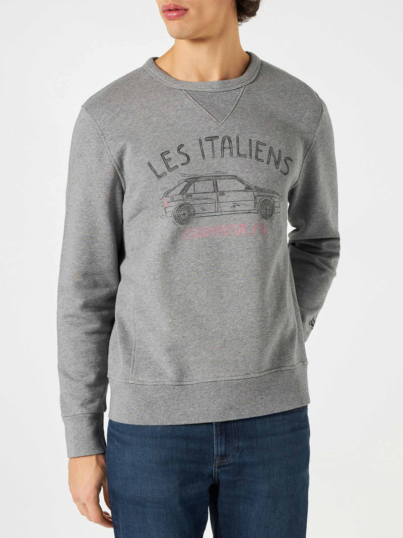 Baumwoll-Sweatshirt mit Les Italiens-Aufdruck