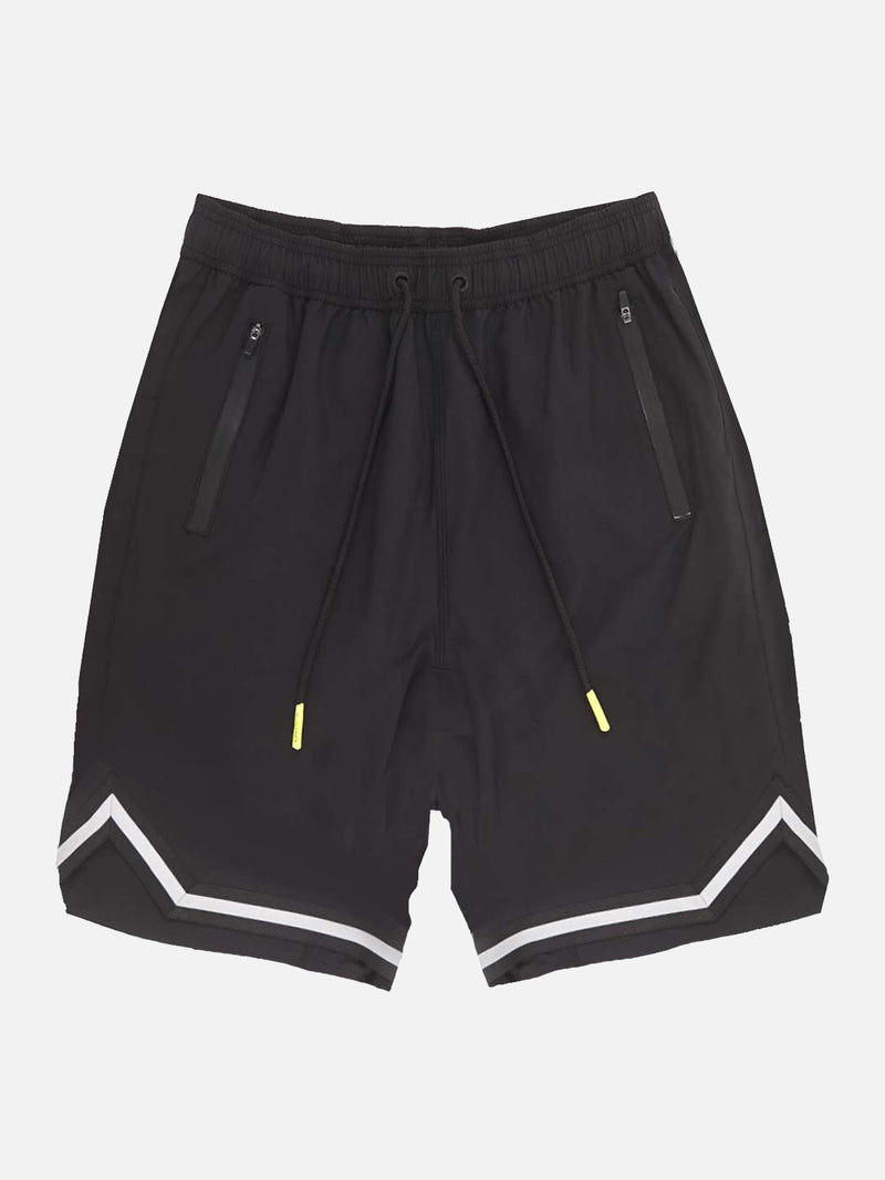 Schwarze Badeshorts im Surf-Stil