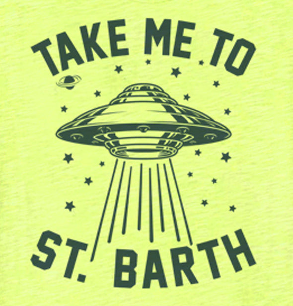 Ufo spacecraft yellow fluo boy t-shirt - MC2 Saint Barth