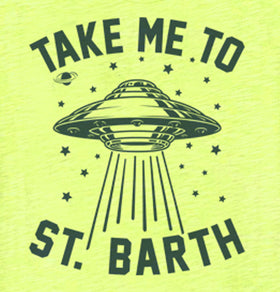 Ufo spacecraft yellow fluo boy t-shirt - MC2 Saint Barth