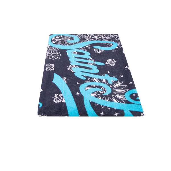 Telo mare con stampa bandana blu