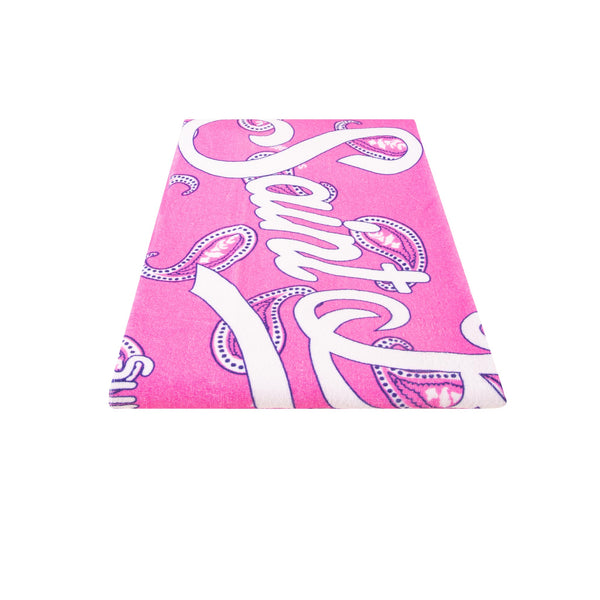 Telo mare con stampa paisley rosa