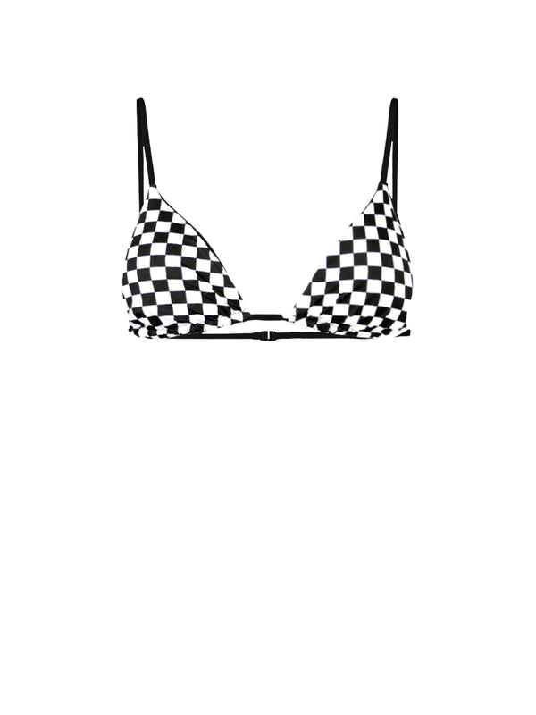 Black check print triangle