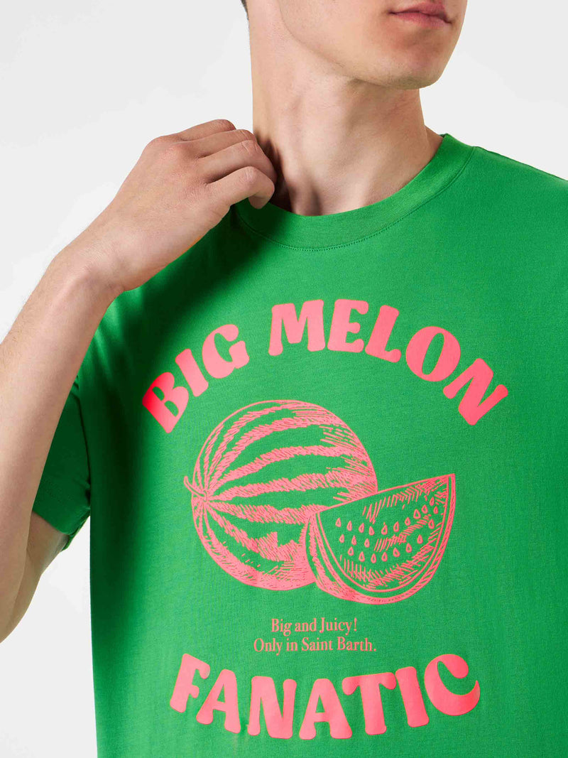 Herren-T-Shirt aus Baumwolle mit Wassermelonen-Print