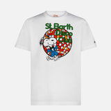 Herren-T-Shirt aus Baumwolle mit Aufdruck „St. Barth Disco Club“ und „Snoopy“ | SNOOPY – PEANUTS™ SONDEREDITION