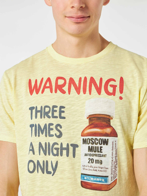 Herren-T-Shirt mit Aufdruck „Moscow Pills“.