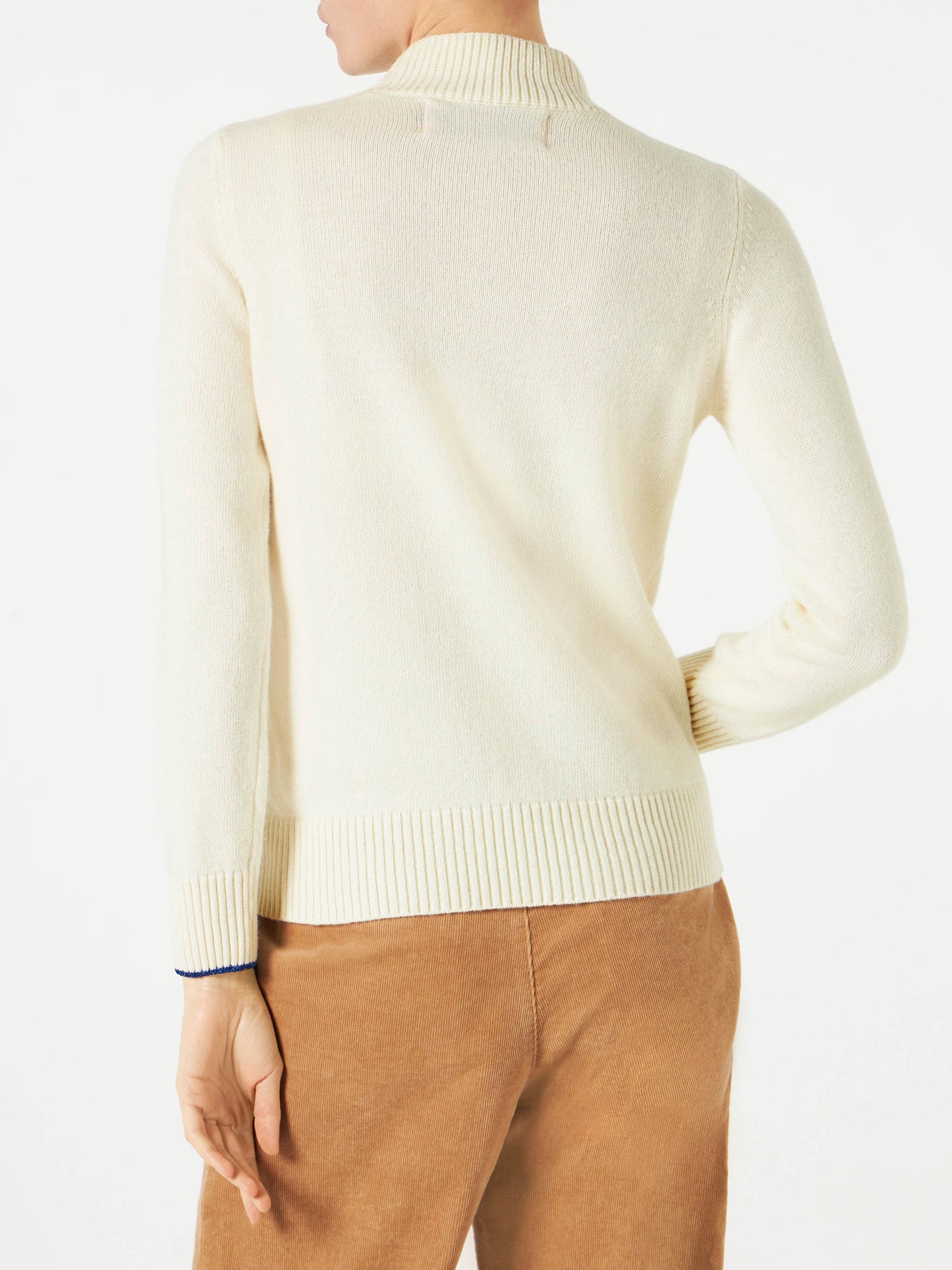 Maglione mezzo dolcevita Ice Girl grafica lurex