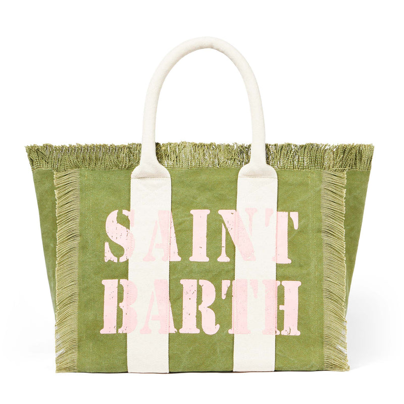 Borsa a spalla Vanity in canvas con stampa logo