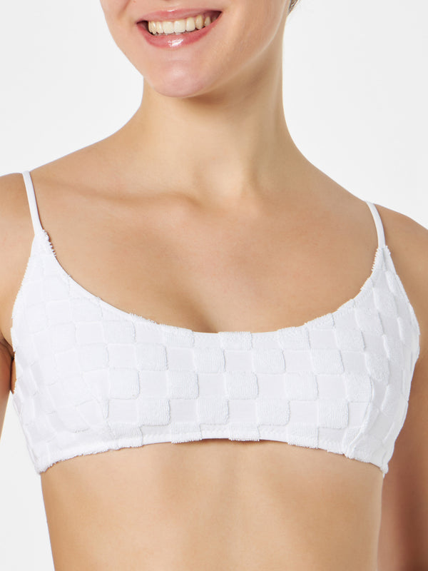 Frottee-Bralette-Bikini für Damen