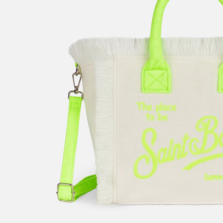 Colette white terry handbag with Saint Barth logo - MC2 Saint Barth