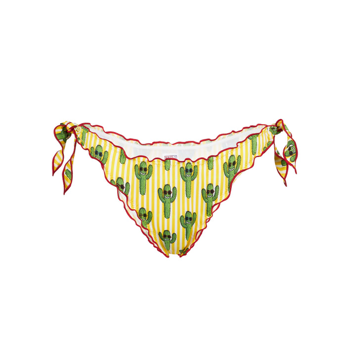 Woman bandeau bikini with cactus print